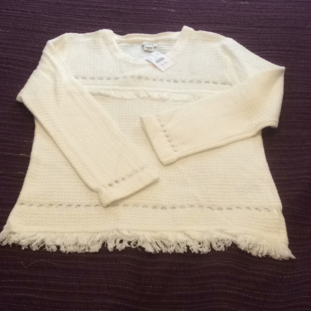 J. Crew Sweater Fringe Detail